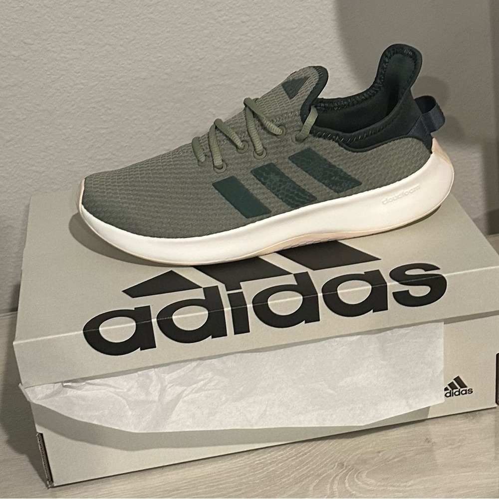 Adidas Green Athletic Shoes with Cushioned Sole